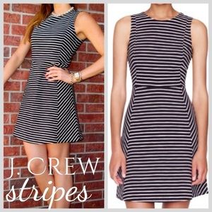 J Crew Striped Ponte Skater Dress
